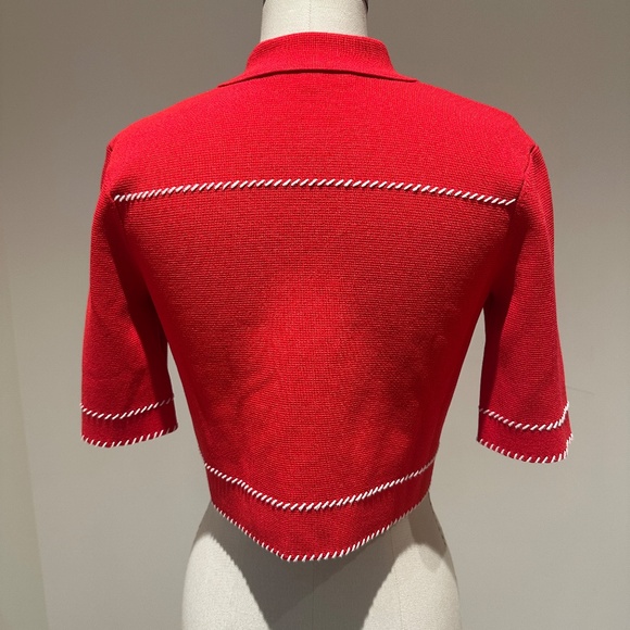 Maje Cropped sweater with whipstitch details - Picture 3 of 4